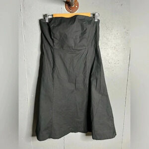 GAP Stretch Back Zip Strapless Black Dress Size 12